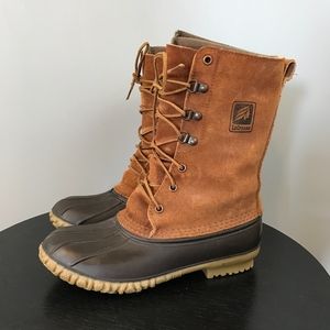 lacrosse slip on duck boots
